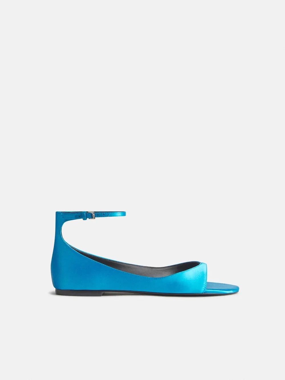 Reformation x Courtney Grow Zoe Sage Satin Sandal in Teal Size 8.5 - Picture 3 of 10